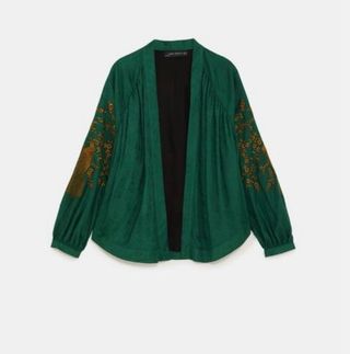 Kimono Zara bordado boho talla única