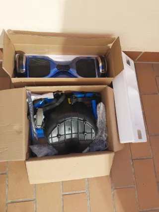 Patinete eléctrico Hoverboard con Asiento Azul