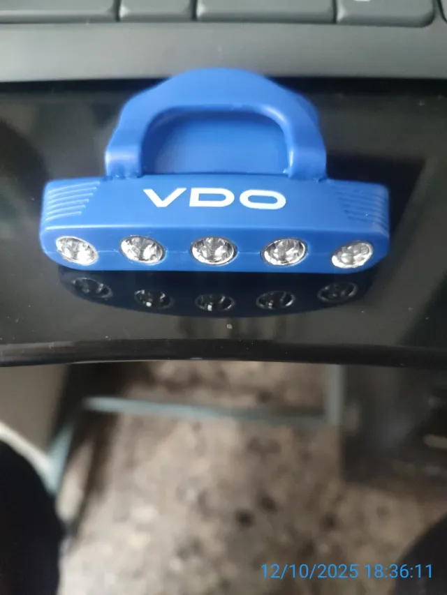 Linterna VDO azul con 5 luces LED