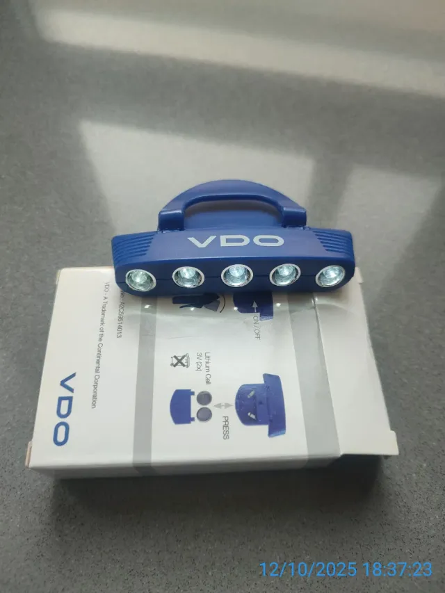 Linterna VDO azul con 5 luces LED