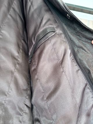 Chaquetón de piel vintage marrón