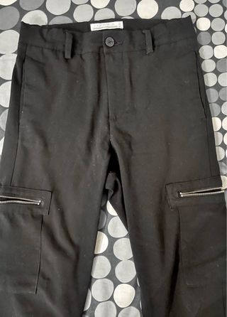 Pantaloni eleganti neri con zip