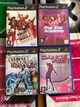 Mantas de baile PS2 + 4 juegos