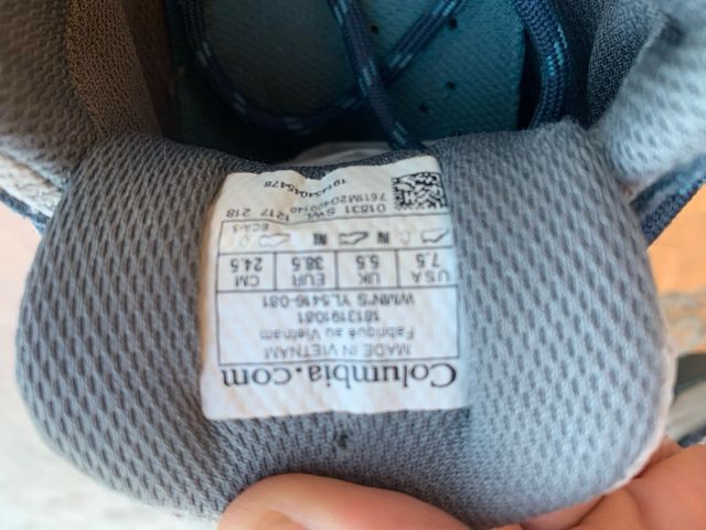 Zapatillas Columbia Talla 38.5,