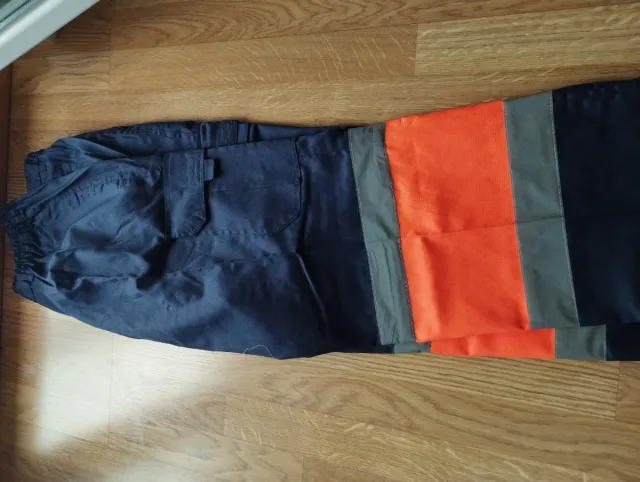 Pantalones de trabajo azul marino y naranjaT48.New