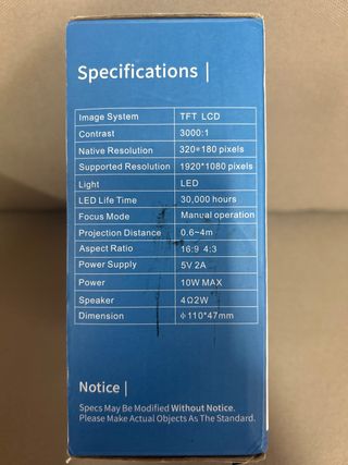 Mini proyector LED