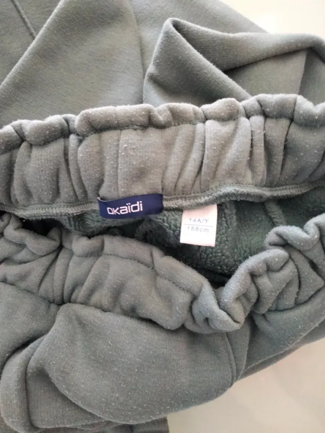 Pantaloni Okaidi verde oliva