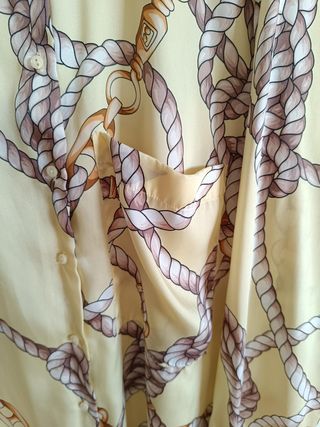 Camisa Zara Estampada Cuerdas y Cadenas 