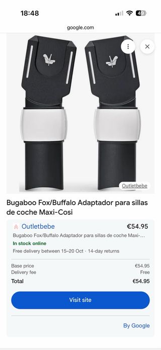 Adaptador Bugaboo Buffalo Maxi-Cosi