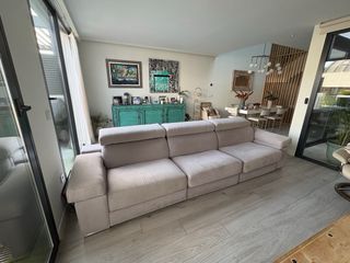Sofá relax eléctrico 4 plazas gris 