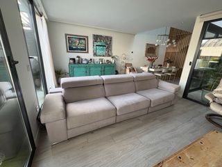 Sofá relax eléctrico 4 plazas gris 