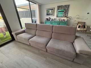 Sofá relax eléctrico 4 plazas gris 