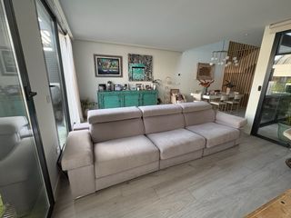 Sofá relax eléctrico 4 plazas gris 
