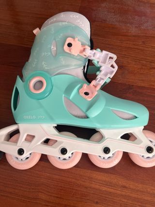 Patines en línea infantiles color turquesa