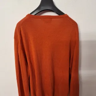 Maglia uomo lana merino arancione taglia XXL