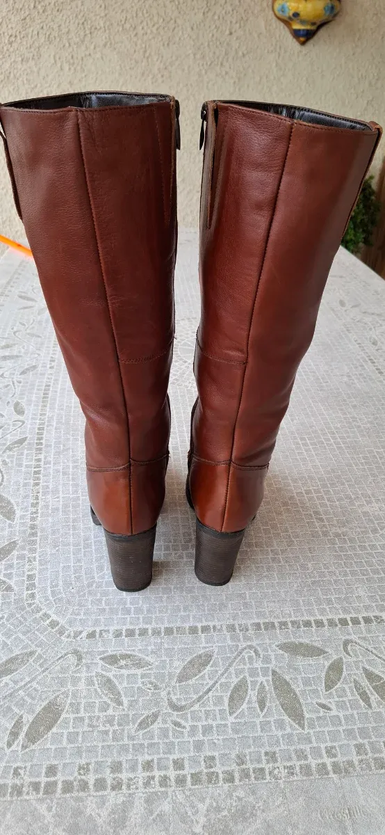 Botas de caña alta de piel