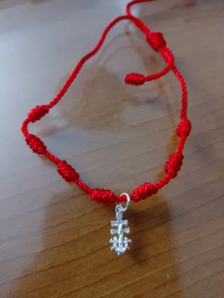 Pulsera 7 nudos cruz cavaca plata
