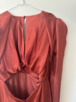 Vestido invitada Blanca Martín marrón /cobrizo
