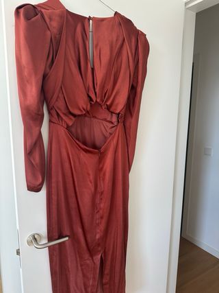 Vestido invitada Blanca Martín marrón /cobrizo
