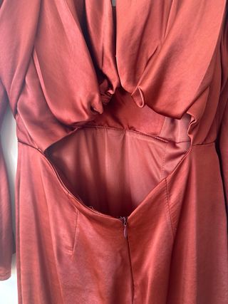 Vestido invitada Blanca Martín marrón /cobrizo
