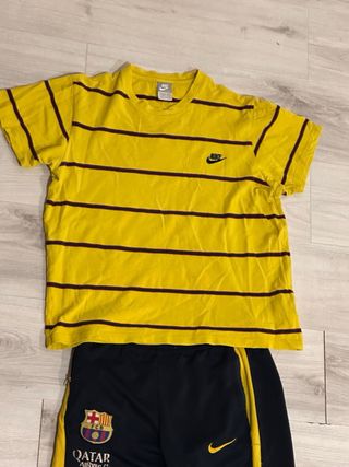 Camiseta Nike Rayas Amarillo y Morado