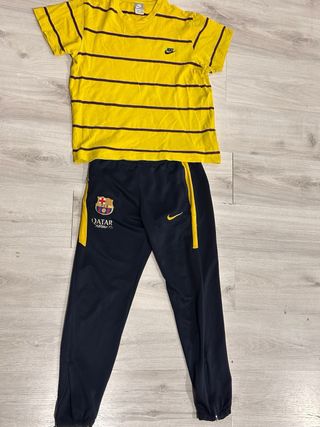 Camiseta Nike Rayas Amarillo y Morado