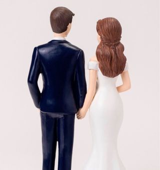 Figura Novios Tarta en poliresina pintado a mano.