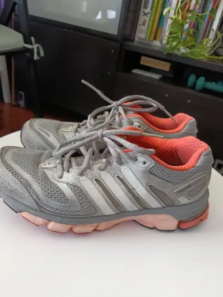 Zapatillas Adidas Grises y Rosas