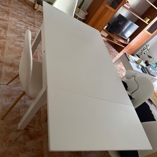 Mesa extensible blanca madera