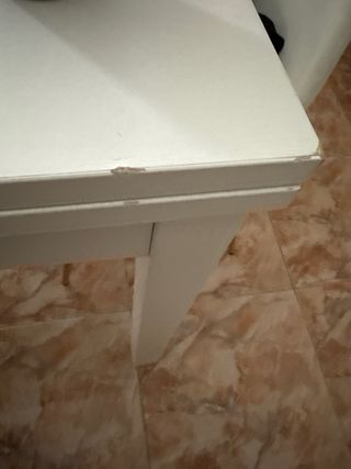 Mesa extensible blanca madera