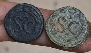 Macrino y Diadumeniano!Monedas provinciales!MBC+!