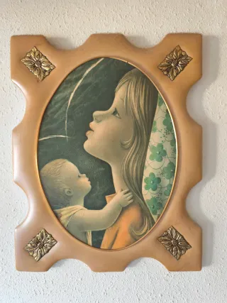 Cuadro religioso madre e hijo