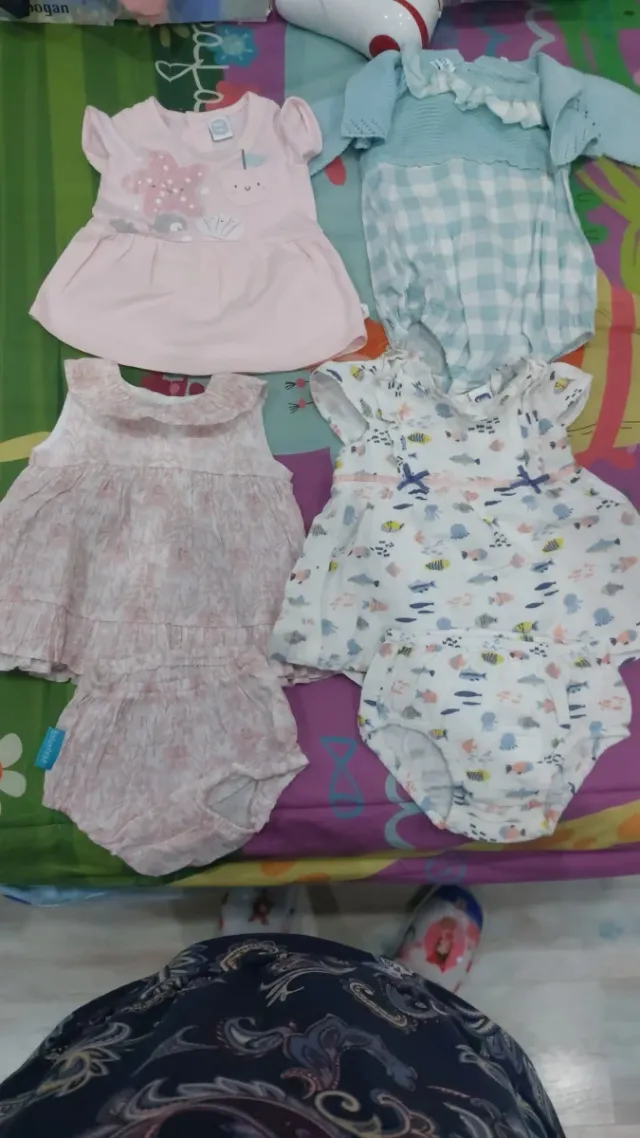 Lote 4 vestidos bebé TUC TUC, JULIANA, BALANCETE