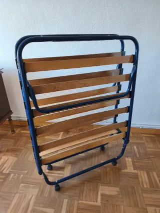 Somier plegable individual con ruedas