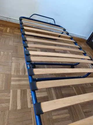 Somier plegable individual con ruedas