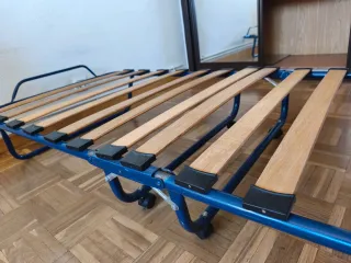 Somier plegable individual con ruedas