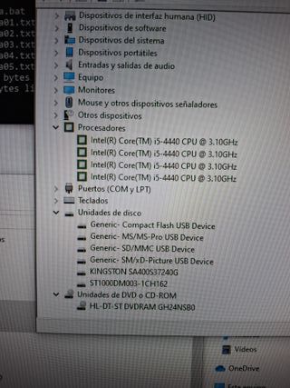 Ordenador con Windows 10 funcionando