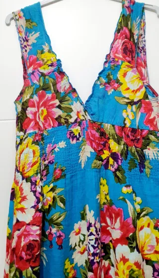 Vestido largo estampado floral