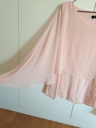 Blusa Zara Rosa Talla L