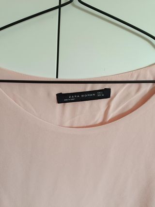 Blusa Zara Rosa Talla L
