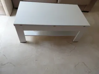 Mesa baja extensible blanca madera
