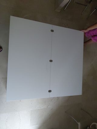 Mesa baja extensible blanca madera