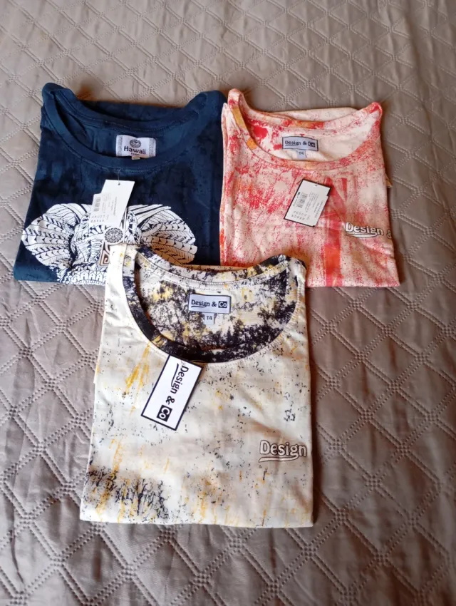 Lote 5 camiseta Design & Co Mujer Talla 36-42