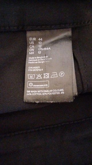 Pantaloni H&M Neri Taglia 48