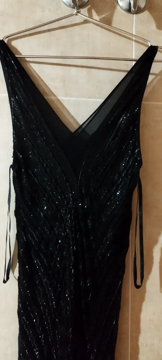 Vestido Pedro del Hierro pedrería negro