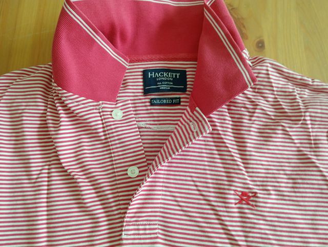 Polo Hackett a righe rosse e bianche Taglia M