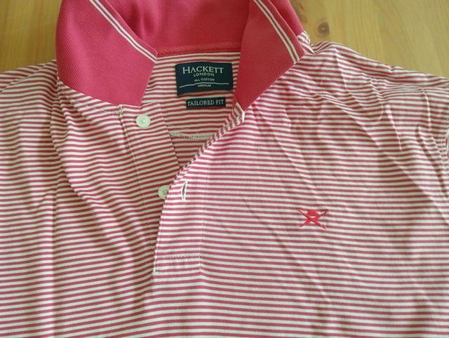 Polo Hackett a righe rosse e bianche Taglia M