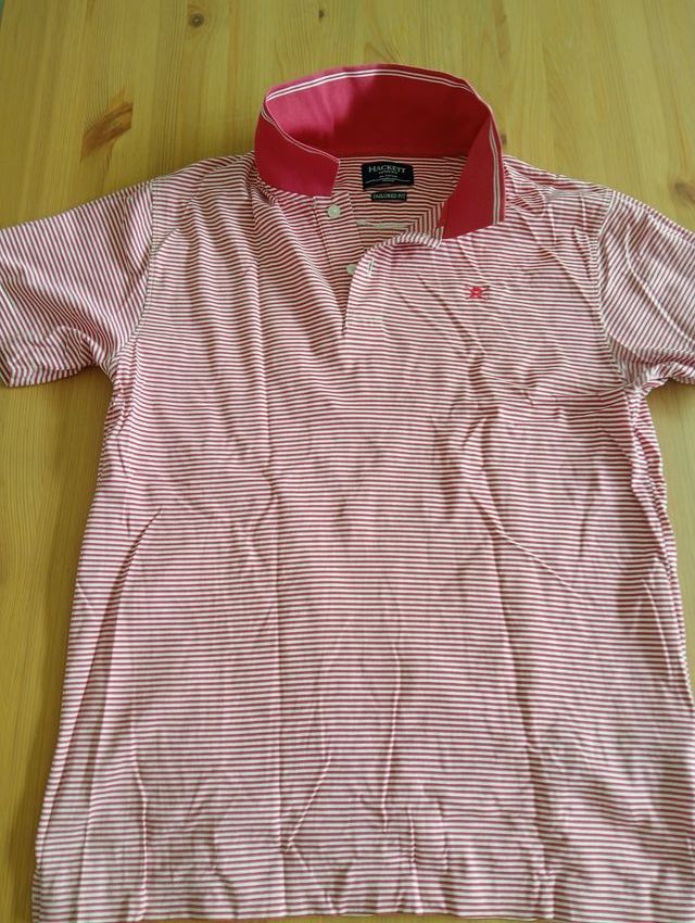 Polo Hackett a righe rosse e bianche Taglia M