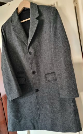 Abrigo tweed gris