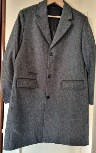 Abrigo tweed gris
